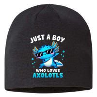 Axolotl Kawaii Just A Boy Who Loves Axolotls Dabbing Axolotl Sustainable Beanie