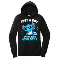 Axolotl Kawaii Just A Boy Who Loves Axolotls Dabbing Axolotl Women's Pullover Hoodie