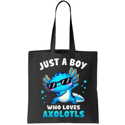 Axolotl Kawaii Just A Boy Who Loves Axolotls Dabbing Axolotl Bag