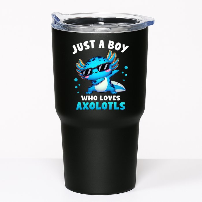 Axolotl Kawaii Just A Boy Who Loves Axolotls Dabbing Axolotl Tumbler
