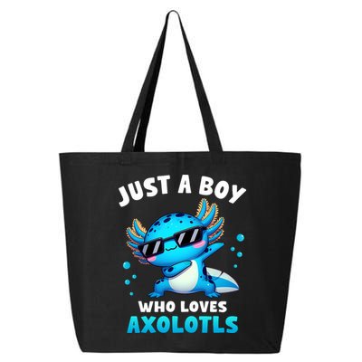 Axolotl Kawaii Just A Boy Who Loves Axolotls Dabbing Axolotl 25L Jumbo Tote