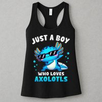 Axolotl Kawaii Just A Boy Who Loves Axolotls Dabbing Axolotl Womens Tank Top