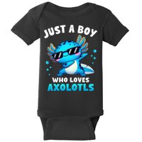 Axolotl Kawaii Just A Boy Who Loves Axolotls Dabbing Axolotl Baby Bodysuit