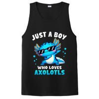 Axolotl Kawaii Just A Boy Who Loves Axolotls Dabbing Axolotl PosiCharge Competitor Tank