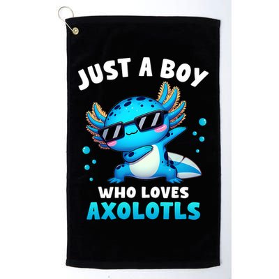Axolotl Kawaii Just A Boy Who Loves Axolotls Dabbing Axolotl Golf Towel