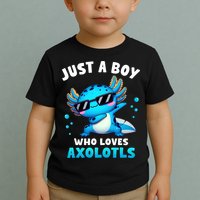 Axolotl Kawaii Just A Boy Who Loves Axolotls Dabbing Axolotl Toddler T-Shirt