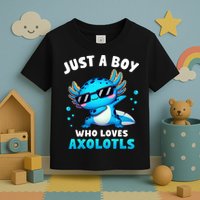 Axolotl Kawaii Just A Boy Who Loves Axolotls Dabbing Axolotl Toddler T-Shirt