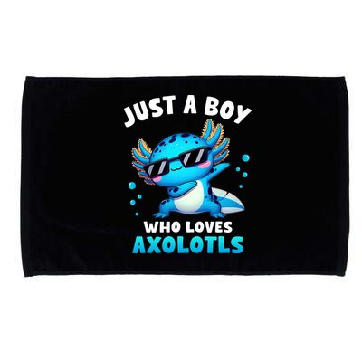 Axolotl Kawaii Just A Boy Who Loves Axolotls Dabbing Axolotl Microfiber Hand Towel