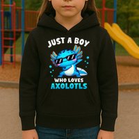 Axolotl Kawaii Just A Boy Who Loves Axolotls Dabbing Axolotl Kids Hoodie