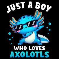 Axolotl Kawaii Just A Boy Who Loves Axolotls Dabbing Axolotl Short Acrylic Beanie