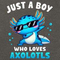 Axolotl Kawaii Just A Boy Who Loves Axolotls Dabbing Axolotl Cotton Canvas Backpack