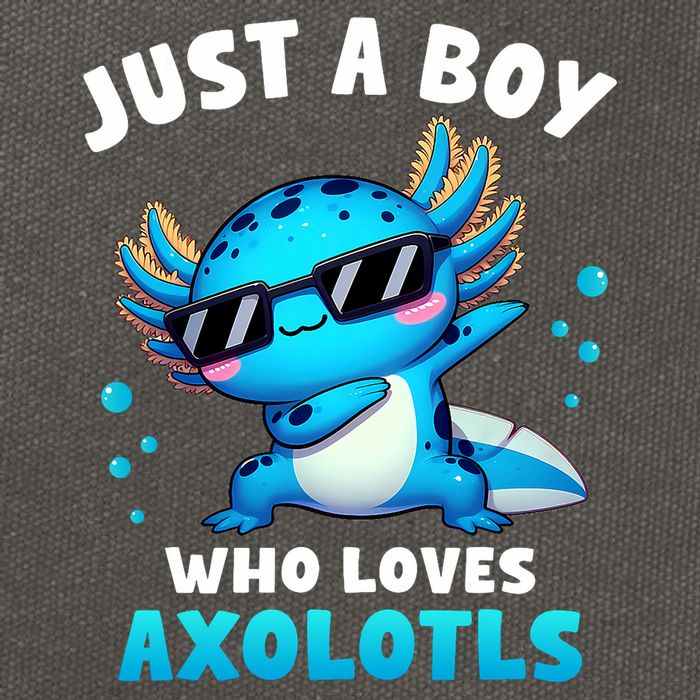 Axolotl Kawaii Just A Boy Who Loves Axolotls Dabbing Axolotl Cotton Canvas Backpack