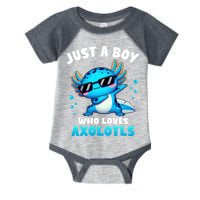 Axolotl Kawaii Just A Boy Who Loves Axolotls Dabbing Axolotl Infant Baby Jersey Bodysuit