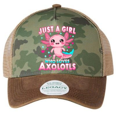 Axolotl Kawaii  Just A Girl Who Loves Axolotls Legacy Tie Dye Trucker Hat