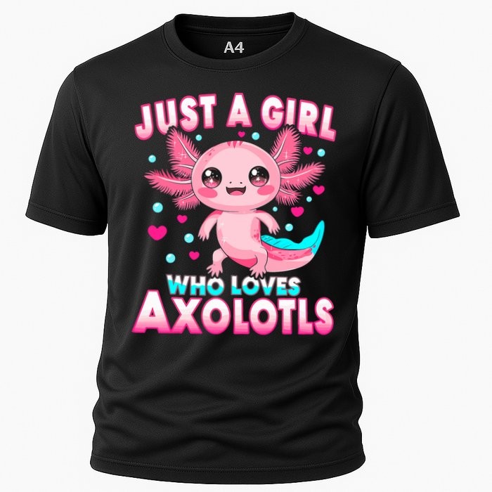 Axolotl Kawaii  Just A Girl Who Loves Axolotls Cooling Performance Crew T-Shirt