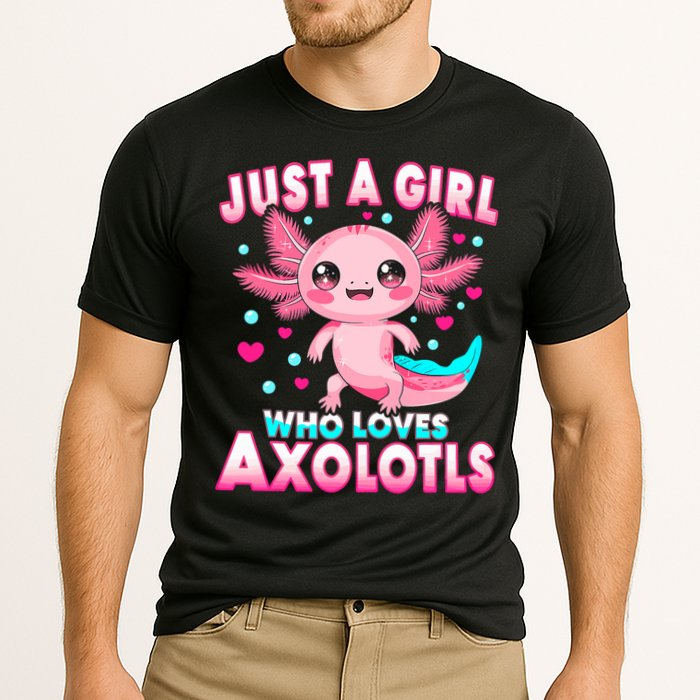 Axolotl Kawaii  Just A Girl Who Loves Axolotls Cooling Performance Crew T-Shirt