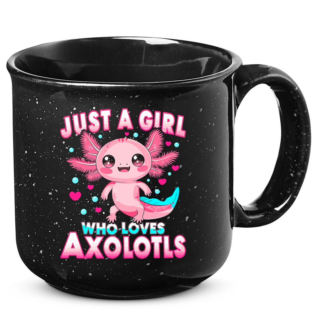 Axolotl Kawaii  Just A Girl Who Loves Axolotls 15oz Campfire Ceramic Mug