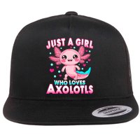 Axolotl Kawaii  Just A Girl Who Loves Axolotls Flat Bill Trucker Hat