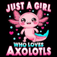 Axolotl Kawaii  Just A Girl Who Loves Axolotls Flat Bill Trucker Hat