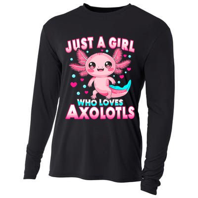 Axolotl Kawaii  Just A Girl Who Loves Axolotls Cooling Performance Long Sleeve Crew
