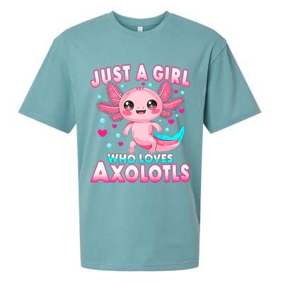 Axolotl Kawaii  Just A Girl Who Loves Axolotls Sueded Cloud Jersey T-Shirt