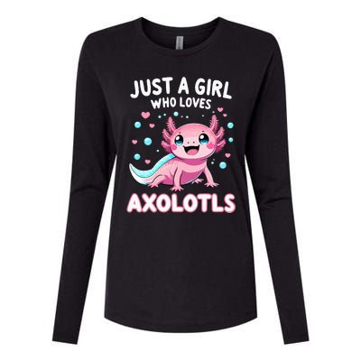 Axolotl Kawaii Just A Girl Who Loves Axolotls Womens Cotton Relaxed Long Sleeve T-Shirt