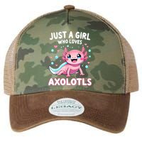Axolotl Kawaii Just A Girl Who Loves Axolotls Legacy Tie Dye Trucker Hat