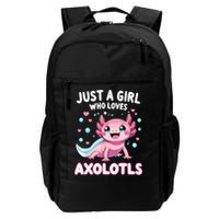 Axolotl Kawaii Just A Girl Who Loves Axolotls Backpack
