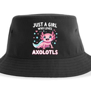 Axolotl Kawaii Just A Girl Who Loves Axolotls Sustainable Bucket Hat