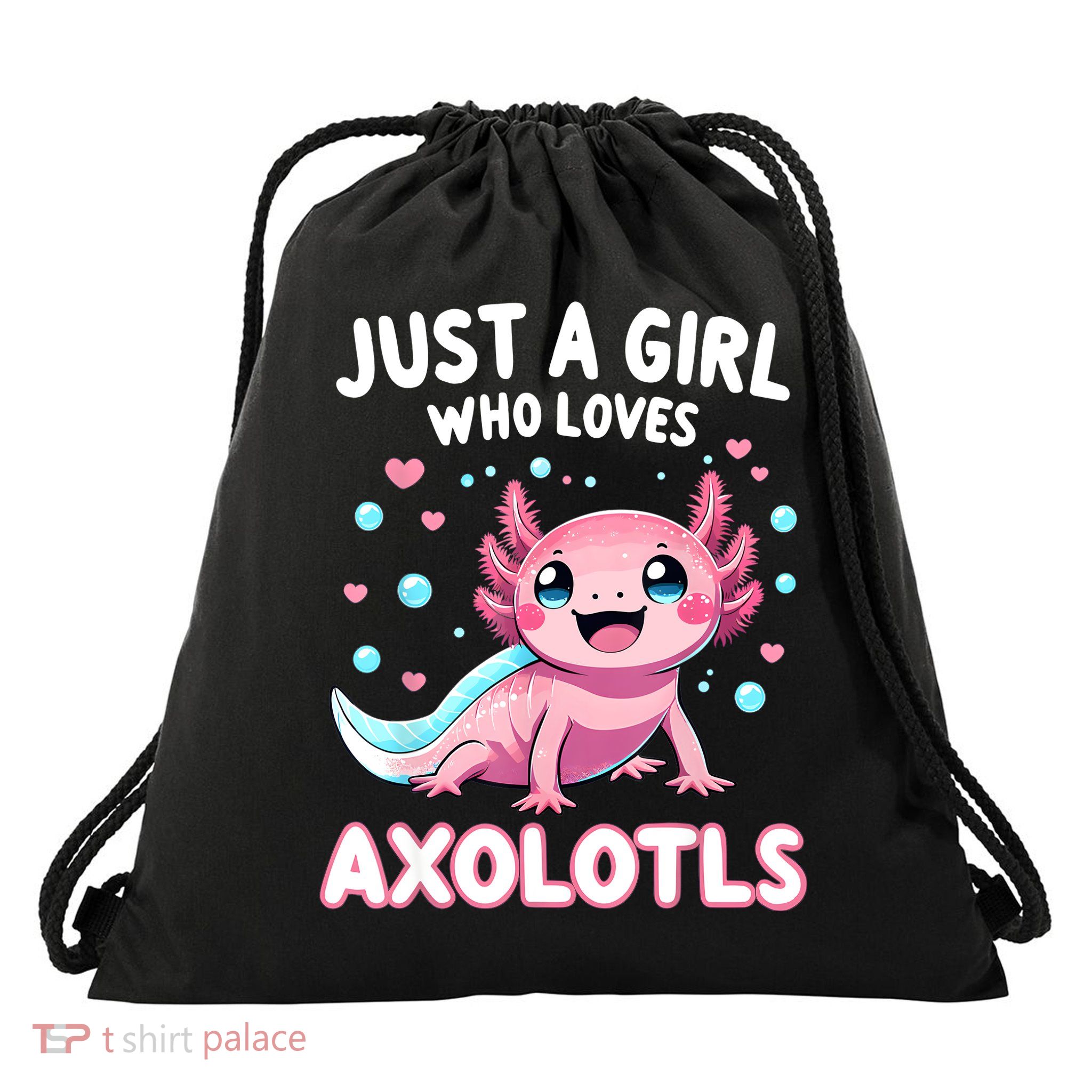 Axolotl Kawaii Just A Girl Who Loves Axolotls Drawstring Bag