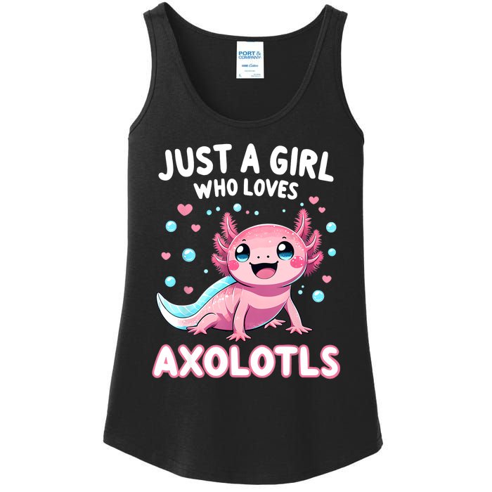 Axolotl Kawaii Just A Girl Who Loves Axolotls Ladies Essential Tank