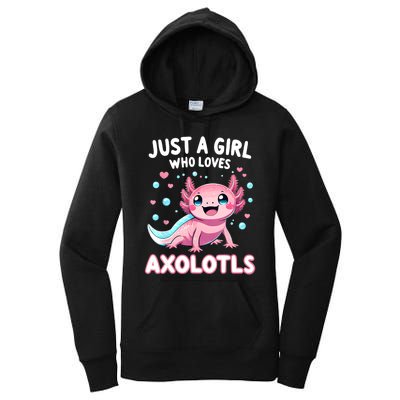 Axolotl Kawaii Just A Girl Who Loves Axolotls Women's Pullover Hoodie