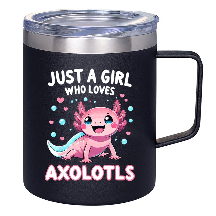 Axolotl Kawaii Just A Girl Who Loves Axolotls 12oz Stainless Steel Coffee Mug