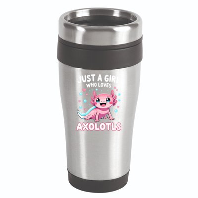 Axolotl Kawaii Just A Girl Who Loves Axolotls 16oz Travel Tumbler