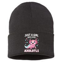 Axolotl Kawaii Just A Girl Who Loves Axolotls Sustainable Knit Beanie