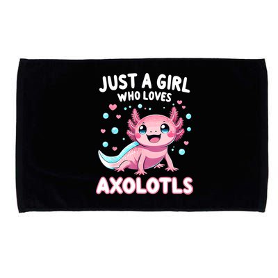 Axolotl Kawaii Just A Girl Who Loves Axolotls Microfiber Hand Towel