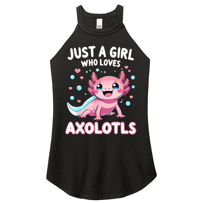 Axolotl Kawaii Just A Girl Who Loves Axolotls Women's Perfect Tri Rocker Tank