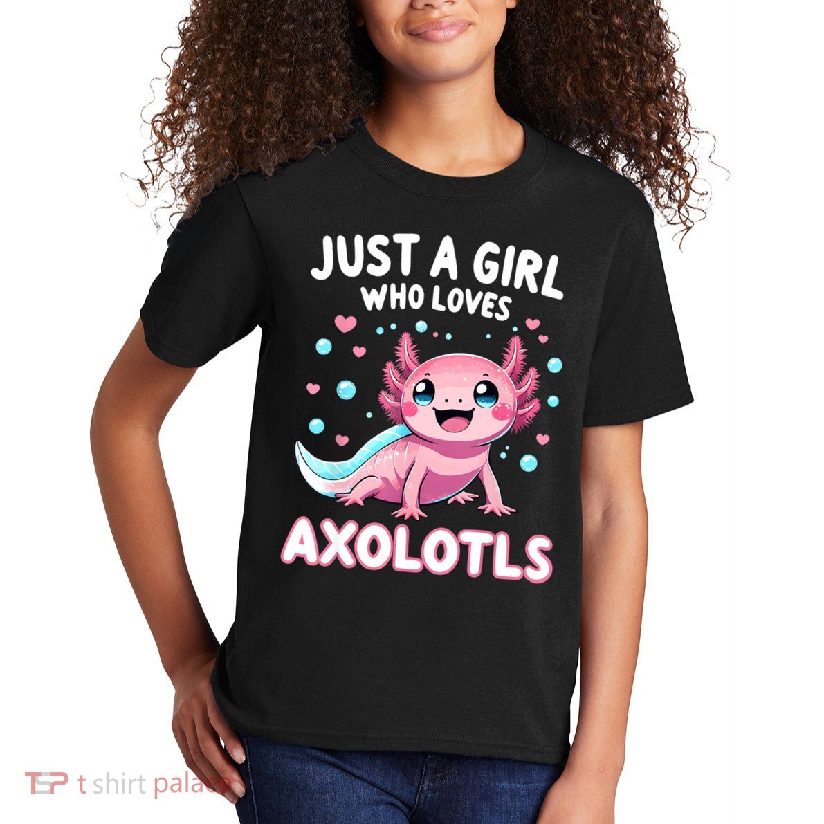Axolotl Kawaii Just A Girl Who Loves Axolotls Kids T-Shirt