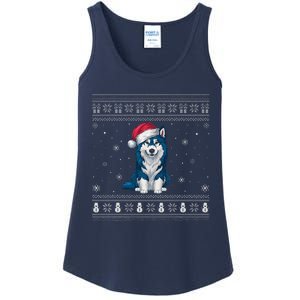 Alaskan Klee Kai Dog Loversanta Ugly Xmas Sweater Ladies Essential Tank