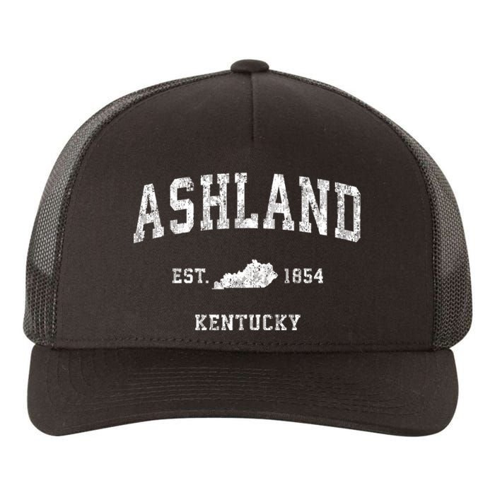 Ashland Kentucky Ky Vintage Sports Yupoong Adult 5-Panel Trucker Hat