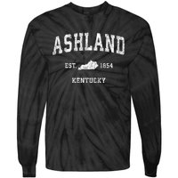 Ashland Kentucky Ky Vintage Sports Tie-Dye Long Sleeve Shirt