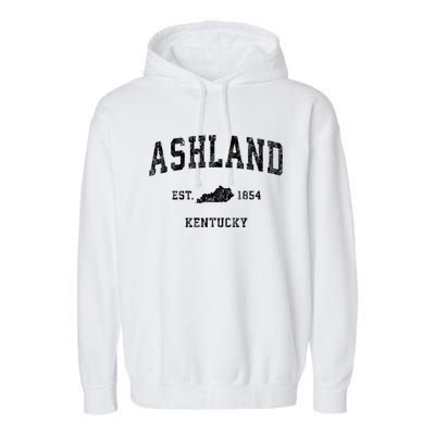 Ashland Kentucky Ky Vintage Sports Garment-Dyed Fleece Hoodie