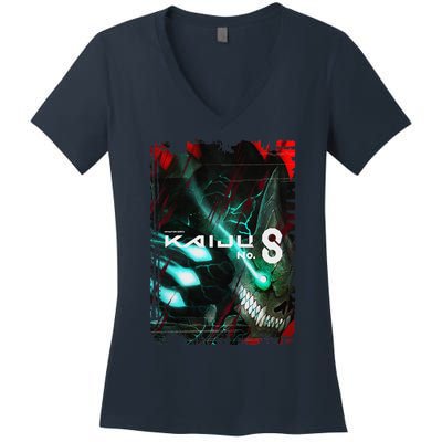 Aesthetic Kaiju No 8 Anime Vintage Gift Women's V-Neck T-Shirt