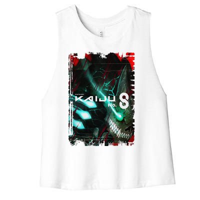 Aesthetic Kaiju No 8 Anime Vintage Gift Women's Racerback Cropped Tank