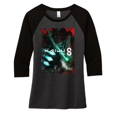 Aesthetic Kaiju No 8 Anime Vintage Gift Women's Tri-Blend 3/4-Sleeve Raglan Shirt