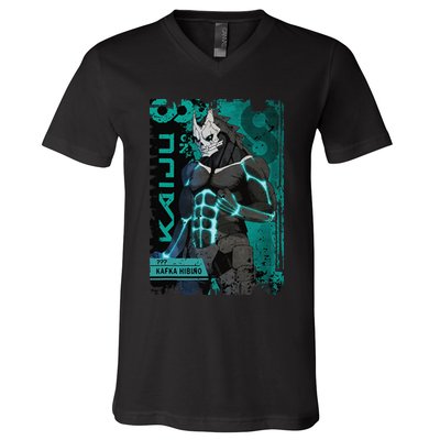 Aesthetic Kaiju No 8 Anime Team 3 Vintage V-Neck T-Shirt