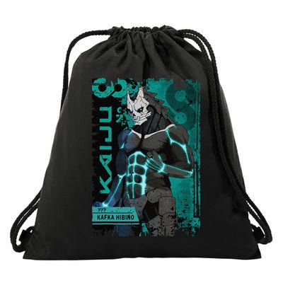 Aesthetic Kaiju No 8 Anime Team 3 Vintage Drawstring Bag