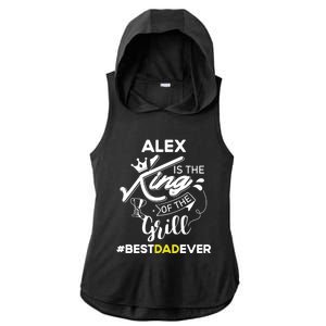 Alex King Of The Grill Best Dad Ever Fathers Day Gift Ladies PosiCharge Tri-Blend Wicking Draft Hoodie Tank