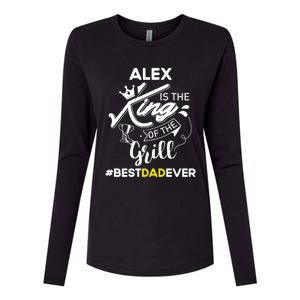 Alex King Of The Grill Best Dad Ever Fathers Day Gift Womens Cotton Relaxed Long Sleeve T-Shirt