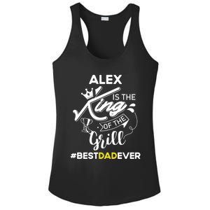 Alex King Of The Grill Best Dad Ever Fathers Day Gift Ladies PosiCharge Competitor Racerback Tank